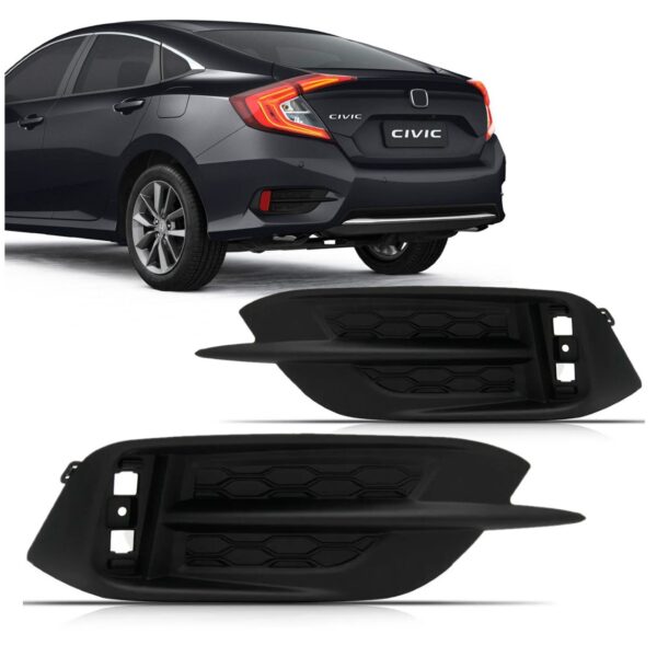 Par Acabamento Parachoque Traseiro Civic 2020 2021