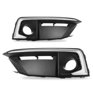 Par Moldura Milha Civic 2020 A 2021 Com Friso Cromado Preto