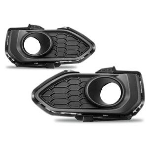 Par Moldura Farol Milha Honda Fit 2020/2021 Com Furo Oferta Preto