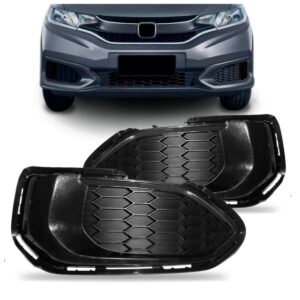 Par Moldura Farol Milha Fit 2020 A 2021 Sem Furo C/ Garantia Preto