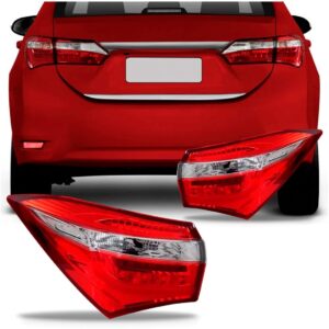 Par Lanterna Traseira Corolla 2014 2015 2016 2017 Com Led Direito Preto