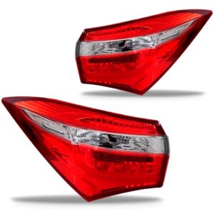 Par Lanterna Traseira Corolla 2014 2015 2016 2017 Com Led Direito Preto