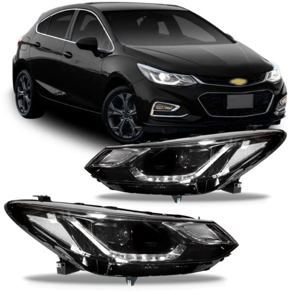 Par Farol Cruze Elétrico Com Motor 2017 2018 2019 - Esquerdo