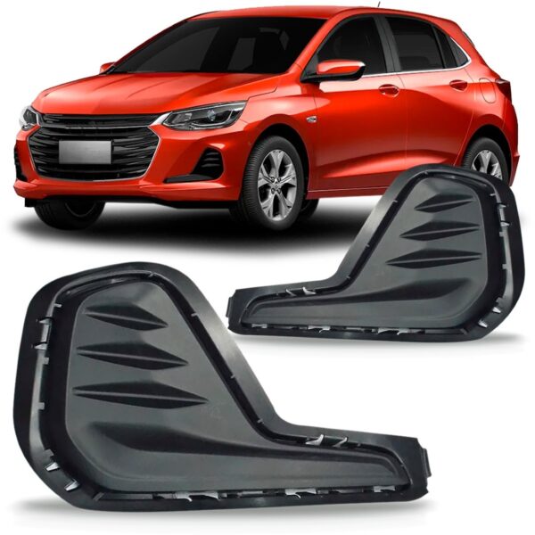 Par Grade Moldura Farol Milha Onix 2020 A 2021 Mega Desconto Preto Ambos Os Lados