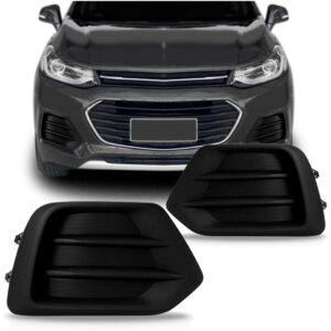 Par Moldura Farol Milha Tracker 2017 A 2020 C/ Furo S/ Friso Preto