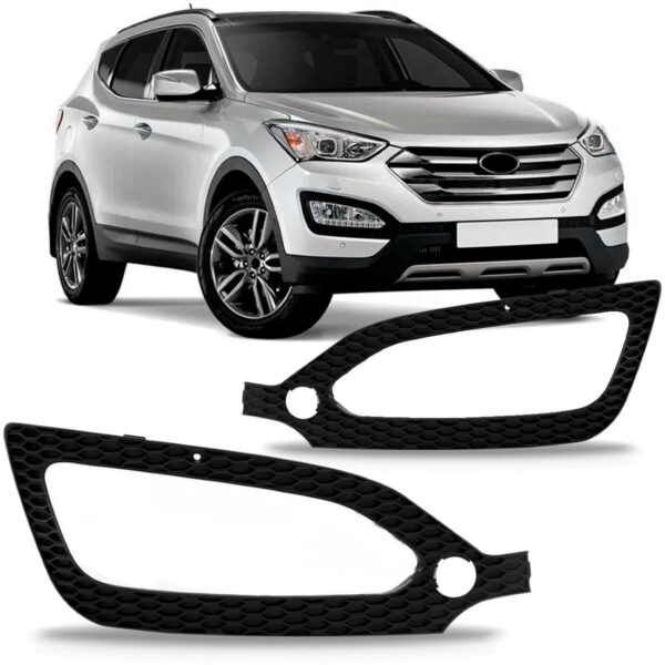 Par Moldura Farol Milha Santa Fé 2014 2015 2016 Preto