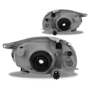 Par Farol Corsa 00 A 2009 Carcaça Cinza Lente Policarbonato