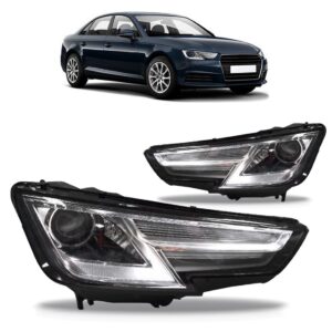 Par Farol Dianteiro Audi A4 2015 2016 2017 2018 Elétrico