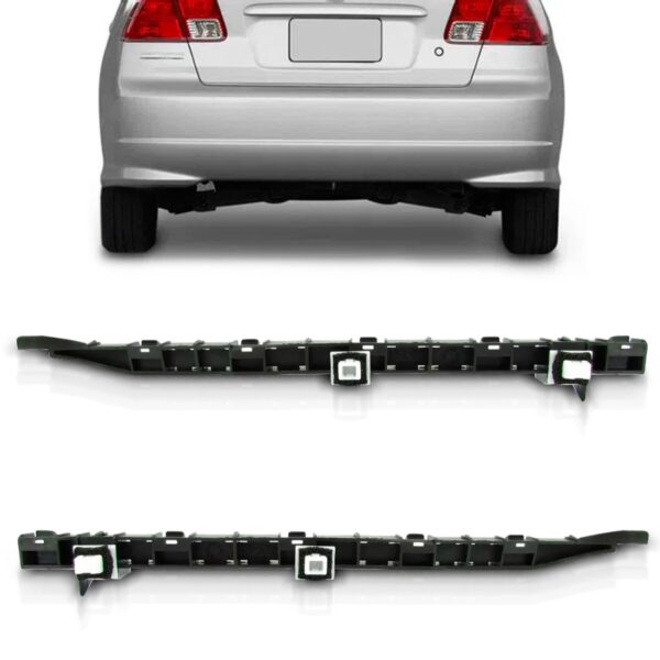 Par Guia Suporte Parachoque Traseiro Civic 2003/2006 Oferta