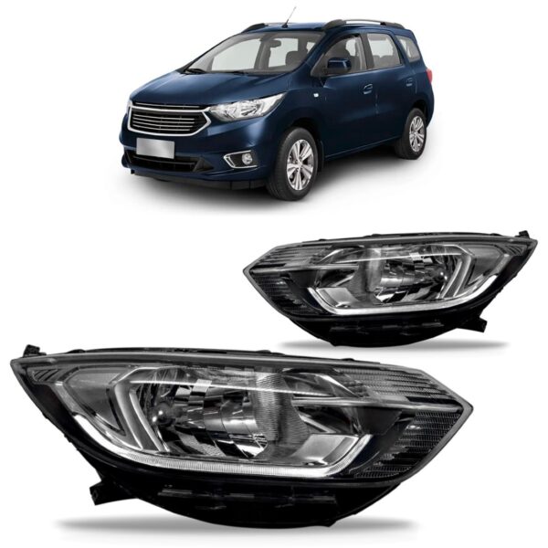 Par Farol Spin Premier 2019 2020 2021 Cromado Com Led