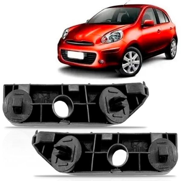 Par Guia Suporte Parachoque Dianteiro March 2010 A 2014