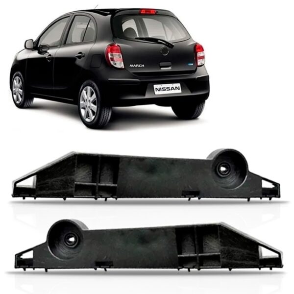 Par Guia Suporte Parachoque Traseiro March 2010/2014 Oferta