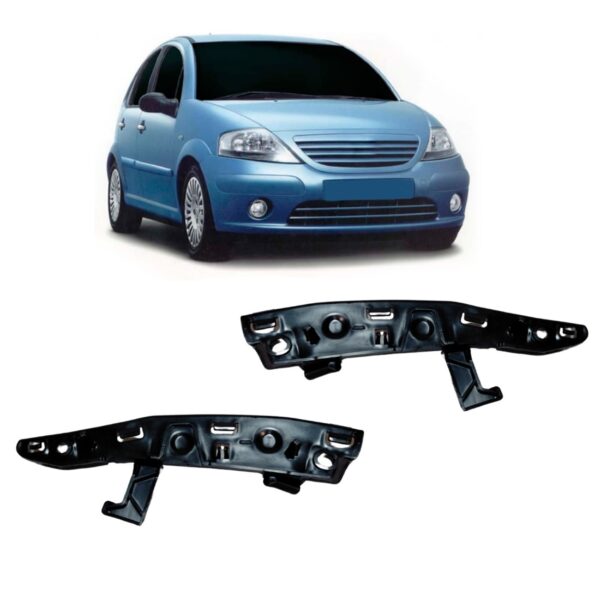 Kit Suporte Guia Parachoque Dianteiro C3 2003 A 2012