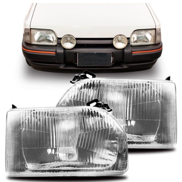 Par Farol Escort 1987 A 1994 Lente Policarbonato C/ Garantia