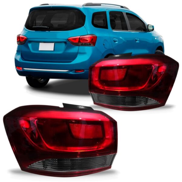 Jogo Sinaleira Traseira Spin 2019/2021 Canto Fumê Borda Fume Fumê