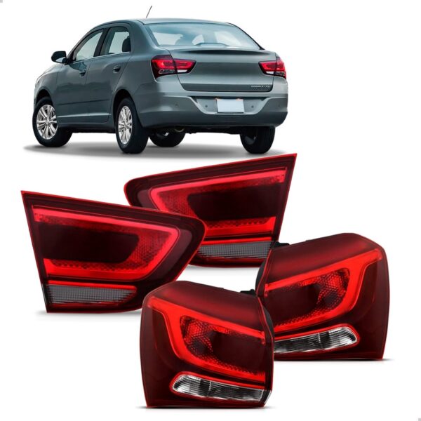 Jogo Sinaleiras Cobalt Fumê 2017 2018 2019 2020 4 Peças Ambos Lados Preto