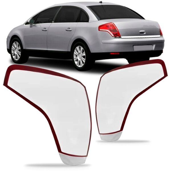 Jogo Lente Sinaleira Traseira C4 Pallas 2007 2008/2011 Sedan - Rubi