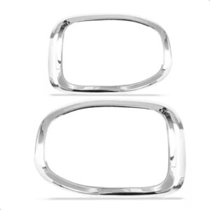 Par Moldura Milha C/ Furo T-cross 19 A 22 C/ Moldura Cromada - Preto Com Cromado