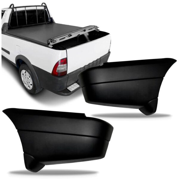 Par Ponteira Parachoque Tras Strada 1996 A 2007 Texturizado