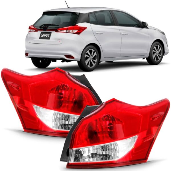 Par Lanterna Traseira Canto Yaris 2018 2019 2020 Hatch