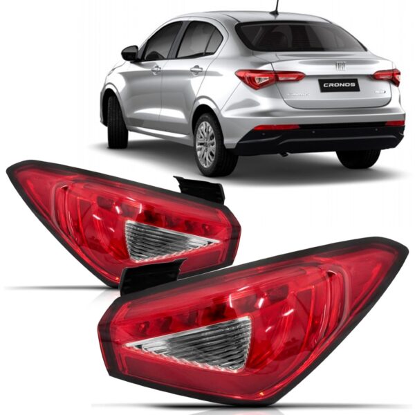 Par Sinaleira Traseira Canto Cronos 2017 A 2021