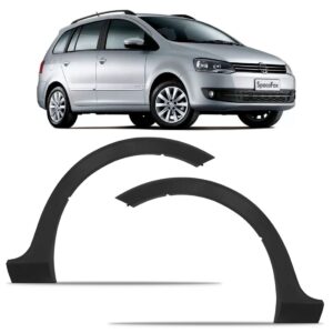 Par Moldura Lateral Traseira Spacefox 2010 A 2014 Preto