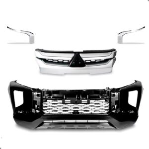 Kit Envolvente Dianteiro L200 2021 A 2022 C/ Grade E Moldura Preto