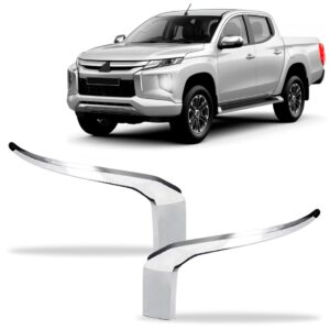 Par Moldura Sup Parachoque Diant Cromado L200 Triton 20 A 22