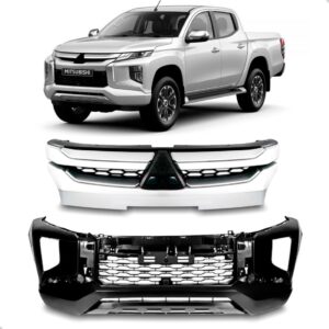 Kit Envolvente C/ Grade Cromada L200 Triton 2021 A 2024