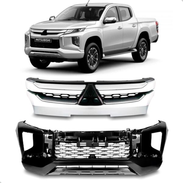 Kit Envolvente C/ Grade Cromada L200 Triton 2021 A 2024