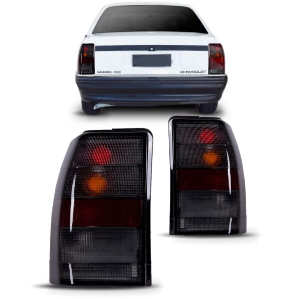 Par Lanterna Traseira Omega 1992 A 1998 Fume