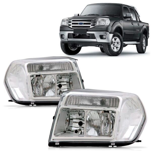 Par Farol Cromado Ranger 2010 2011 2012