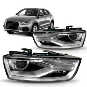 Par Farol Dianteiro Para Audi Q3 2015 A 2019 Elétrico C/ Led