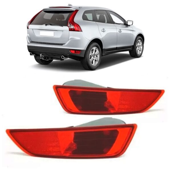 Par Refletor Parachoque Traseiro Para Volvo Xc60 2008 A 2014 Vermelho