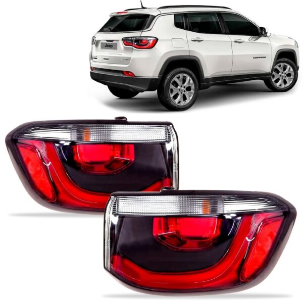 Par Sinaleira Traseira Canto C/ Led Compass 2017 A 2021