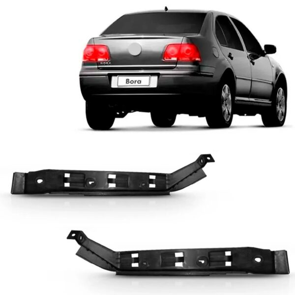 Par Suporte Guia Parachoque Traseiro Bora 2008 A 2010