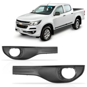 Par Grade Milha Parachoque Dianteiro C/ Furo S10 2017 A 2019 Preto