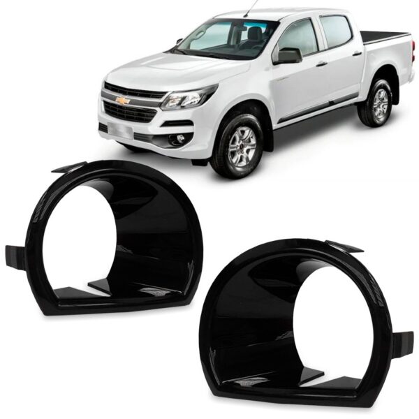 Par Aro Milha Do Parachoque Dianteiro S10 C/ Furo 17 A 2019 Preto