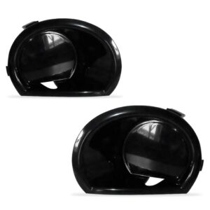 Par Moldura Farol Milha Parachoque Dian. S10 S/ Furo 17 A 19 Preto
