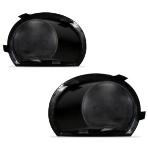 Par Moldura Farol Milha Parachoque Dian. S10 S/ Furo 17 A 19 Preto