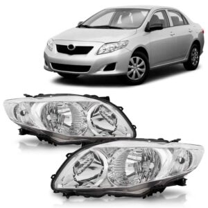 Par Farol Cromado Corolla 2009 A 2011