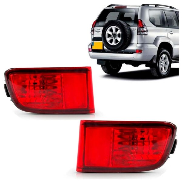 Par Refletor Parachoque Traseiro Prado 2003 A 2009 Vermelho