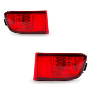 Par Refletor Parachoque Traseiro Prado 2003 A 2009 Vermelho