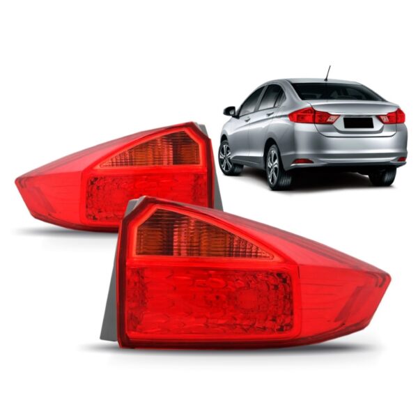 Par Lanterna Traseira Canto City 2014 A 2021 Esquerdo