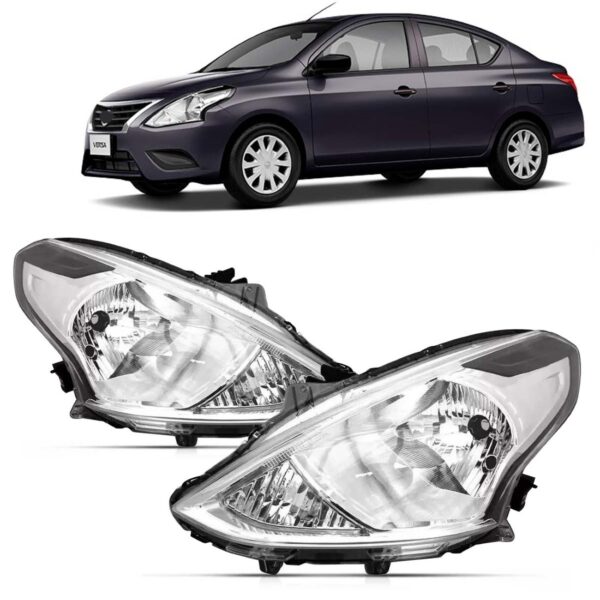 Par Farol Manual Cromado Versa 2016 2017 2018 2019 Direito