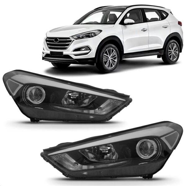 Par Farol Tucson 2017 2018 19 20 21 2022 S/ Led C/ Projetor