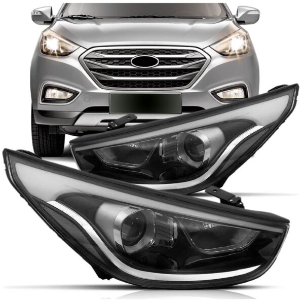 Par Farol Eletrico / Manual C/ Led Ix35 16 17 18 19 20 21 22