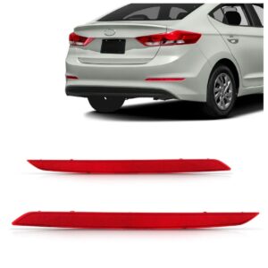 Par Refletor Parachoque Traseiro Elantra 2017 A 2018 Vermelho
