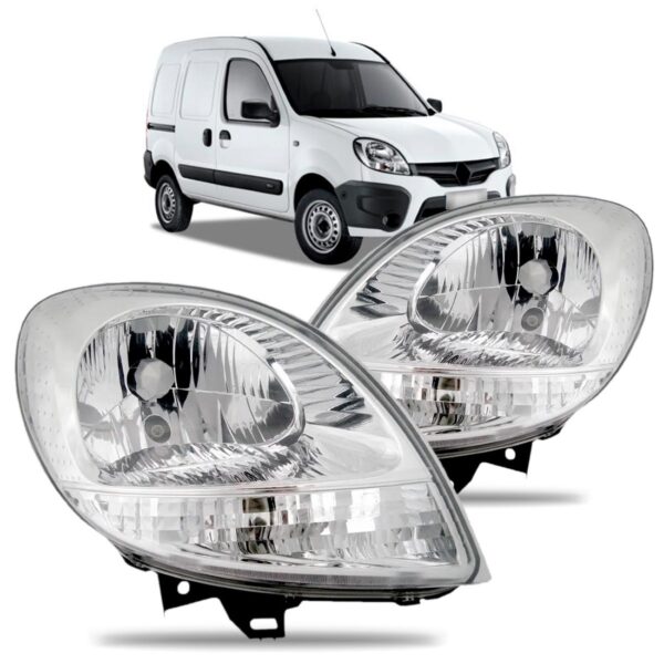 Par Farol Dianteiro Kangoo 2008 2009 2010 11 A 2018 Cristal
