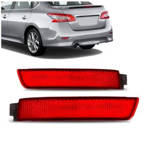 Par Refletor Parachoque Traseiro Sentra 2014 2015 2016 Vermelho